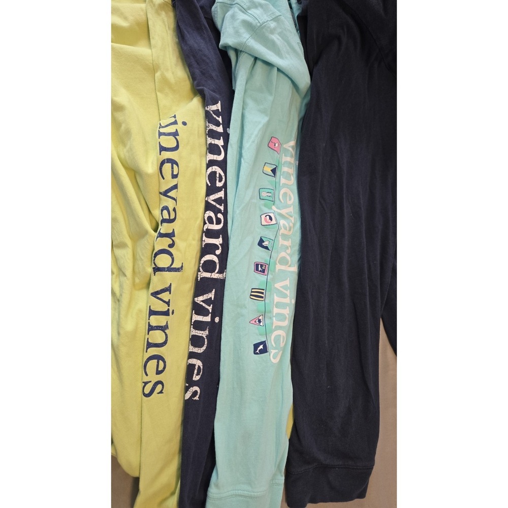 Lot 5 Vineyard Vines Size Medium Long Sleeve Pocket Tee Shirts Whale Logo Lot - Picture 3 of 10